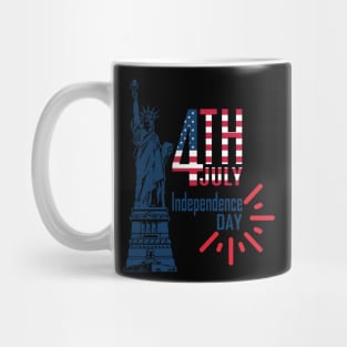 Red White and Blue Independence Day of United States Mug